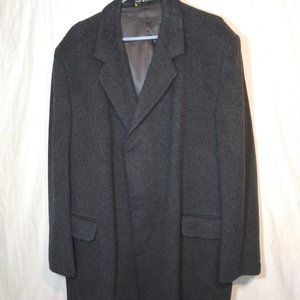 DUNN & CO 100% PURE CASHMERE GRAY OVERCOAT 44 R
